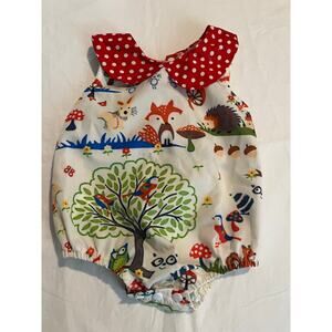 PatPat Baby Girl Romper Woodland Animal Print Size 6–9 Months